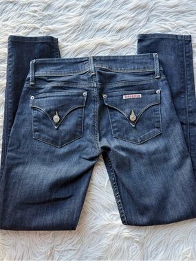 Y2K 2000s Hudson Collin Flap Skinny Low Rise Denim Jeans Dark Wash VTG 26